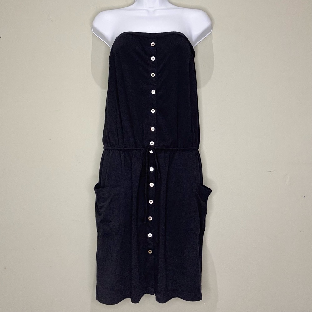 Splendid black tube dress / swim cover-up, size medium